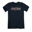 Star Trek Shirt Slim Fit Multi-Colored Logo Navy T-Shirt