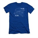 Star Trek Shirt Slim Fit Phaser Prints Royal Blue T-Shirt