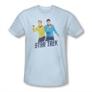 Star Trek Shirt Slim Fit Phasers Ready Light Blue T-Shirt