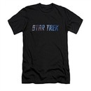 Star Trek Shirt Slim Fit Space Logo Black T-Shirt