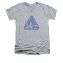 Star Trek Shirt Slim Fit V-Neck Distressed Logo Athletic Heather T-Shirt