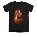 Star Trek Shirt Slim Fit V-Neck Epic Kirk Black T-Shirt