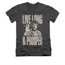 Star Trek Shirt Slim Fit V-Neck Prosper Charcoal T-Shirt