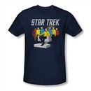 Star Trek Shirt Slim Fit Vector Crew Navy T-Shirt
