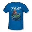 Star Trek Shirt Slim Fit Vulcan Battle Royal Blue T-Shirt
