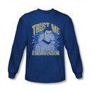 Star Trek Shirt Trust Me I'm A Doctor Long Sleeve Royal Blue Tee T-Shirt