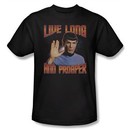 Star Trek Shirt Live Long And Prosper Adult Black Tee T-Shirt