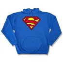 Superman Hoodie Classic Logo Shield Hooded Sweatshirt Adult Royal Blue