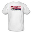 Superman T-shirt Superman For President Superhero Adult White Tee