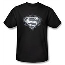 Superman Kids T-shirt  Biker Metal Youth Black Superhero Tee Youth