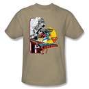 Superman T-shirt Off The Rails DC Comics Superhero Sand Tee Shirt