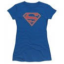 Supergirl Juniors Shirt Logo Royal Blue T-Shirt