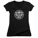Supergirl Juniors V Neck Shirt DEO Symbol Black T-Shirt