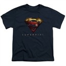 Supergirl Kids Shirt Logo Glare Navy Blue T-Shirt