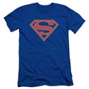 Supergirl Slim Fit Shirt Logo Royal Blue T-Shirt
