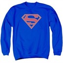 Supergirl Sweatshirt Logo Adult Royal Blue Sweat Shirt