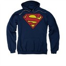 Superman Hoodie Basic Logo Navy Sweatshirt Hoody