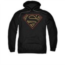 Superman Hoodie Colored Shield Black Sweatshirt Hoody