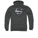 Superman Hoodie Duct Tape Shield Charcoal Sweatshirt Hoody