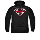 Superman Hoodie English Shield Black Sweatshirt Hoody