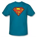 Superman Kids Logo T-shirt DC Comics Turquoise Tee Shirt Youth