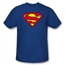 Superman Kids T-shirt Classic Shield Logo Royal Blue Tee Shirt Youth