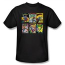 Superman Kids T-shirt DC Comics Comic Book Covers Black Tee Youth