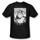 Superman Kids T-shirt DC Comics Super Metal  Black Tee Youth