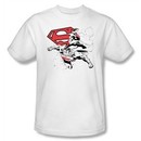 Superman Kids T-shirt Double The Power  White Superhero Tee Youth