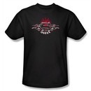 Superman Kids T-Shirt Steel Flames Shield Logo Black Tee Shirt