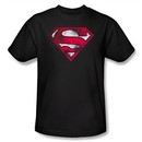 Superman Kids Shirt War Torn Shield Logo Youth Superhero Tee T-Shirt