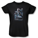 Superman Ladies T-shirt DC Comics Night Fight Black Tee Shirt