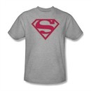 Superman Shirt Crimson Shield Athletic Heather T-Shirt