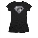 Superman Shirt Juniors Bling Shield Black T-Shirt