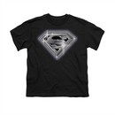 Superman Shirt Kids Bling Shield Black T-Shirt