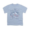 Superman Shirt Kids My Hero Light Blue T-Shirt