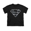 Superman Shirt Kids Smoke Shield Black T-Shirt