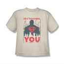 Superman Shirt Kids Watching You Cream T-Shirt