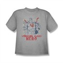 Superman Shirt Kids Working Class Hero Athletic Heather T-Shirt