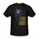 Superman Shirt Love Nerds Black T-Shirt