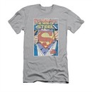 Superman Shirt Slim Fit Comic No.1 Silver T-Shirt
