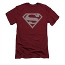 Superman Shirt Slim Fit Crimson & Gray Cardinal T-Shirt