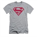 Superman Shirt Slim Fit Crimson Shield Athletic Heather T-Shirt