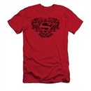 Superman Shirt Slim Fit Dragons Red T-Shirt