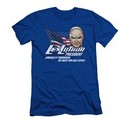 Superman Shirt Slim Fit Lex Luthor For President Royal Blue T-Shirt