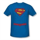 Superman Shirt Slim Fit New Torso Royal Blue T-Shirt