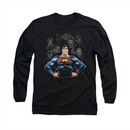 Superman Shirt Villians Long Sleeve Black Tee T-Shirt