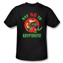 Superman T-shirt DC Comics Say No To Kryptonite Adult Black Tee Shirt