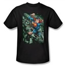 Superman T-shirt DC Comics Superhero Indestructible Adult Black Shirt
