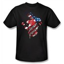 Superman T-shirt DC Comics The American Way Adult Black Tee Shirt